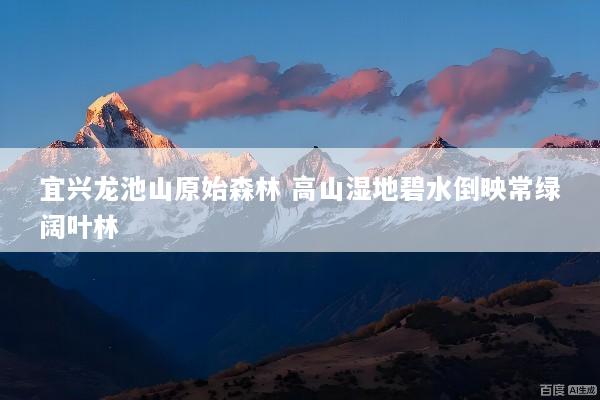 宜兴龙池山原始森林 高山湿地碧水倒映常绿阔叶林
